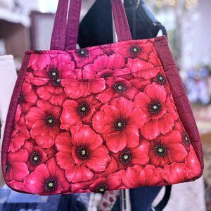 Red Shoulder Bag, Purse, Pocketbook, Handbag, Ethel Tote Bag, Pockets